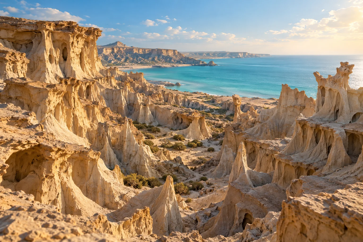 Qeshm Island: AI-generated winter landscape