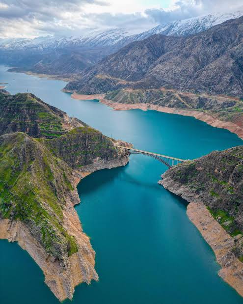 Mountain reservoir in the Karun basin